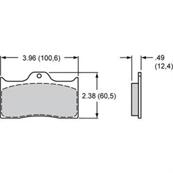Wilwood 150-8850 Poly-D 10 Double Quick Change Brake Pad