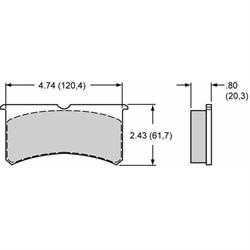 Wilwood 15B-5939K Poly-B Brake Pad S/L Set of 4