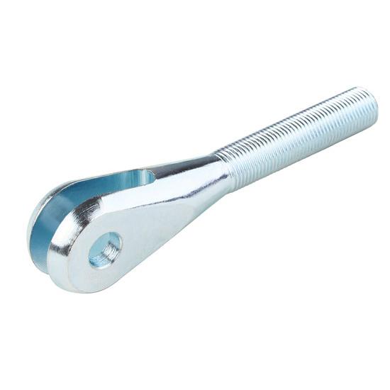 Steel Clevis, 1/2-20 RH Thread, 5/16 Inch Slot, Zinc Plated