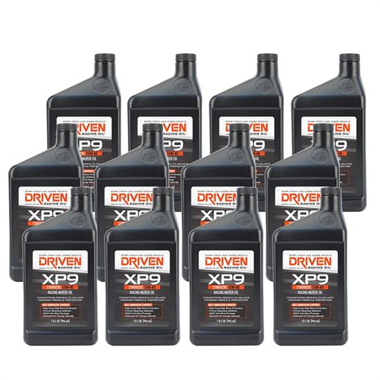 Driven Racing Oil 03207 XP9 Synthetic 10W40 Motor Oil, 12 Quarts