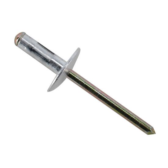 Multi-Grip Pop Rivets, 3/16 ", Large Head, Box of 250