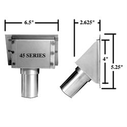 Hagan Street Rods fd45RFP 45 Degree Flat RH Hinge Round Fuel Door