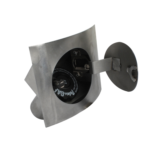 Hagan Street Rods 45 RCP 45 Degree Curve RH Hinge Round Fuel Door
