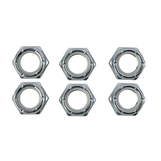 1/2 Inch-20 Fine Thread Nylock Half Nuts, 6 Pack