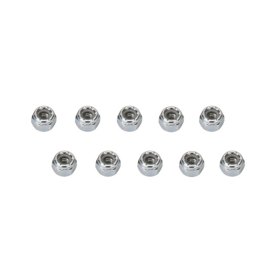 Steel 1/4 Inch-20 Thread Nyloc Nuts, 10 Pack