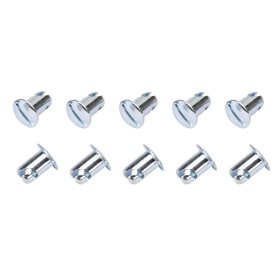 Steel Oval Head Quarter Turn Fasteners, .500 Inch Grip, Pack/10