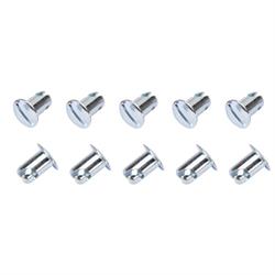 Steel Oval Head Quarter Turn Fasteners, .500 Inch Grip, Pack/10