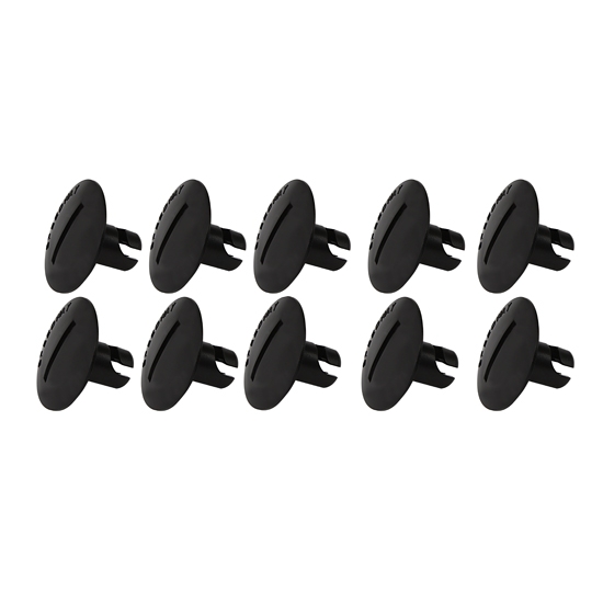 Plastic Large Head Quarter Turn Fasteners, .500 Inch Grip, Pack/10