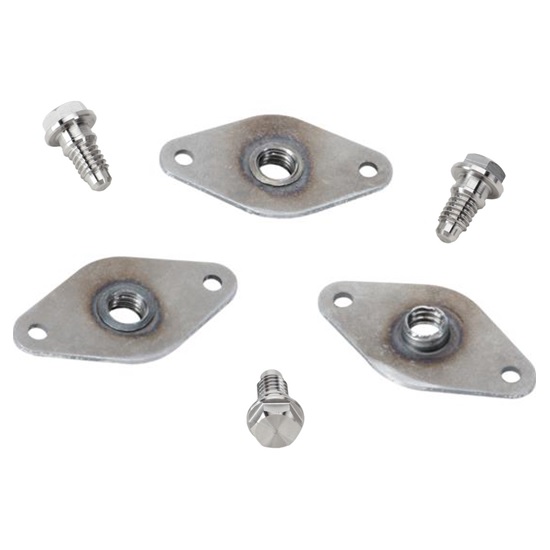 Bolt and Tab Kit for Wheel Covers, 1/4 Inch, Set/3