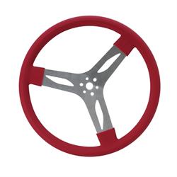 Aluminum Rubber Grip Quick Release Steering Wheel Kit, 15 Inch