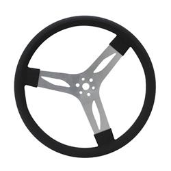 Aluminum Rubber Grip Quick Release Steering Wheel Kit, 15 Inch