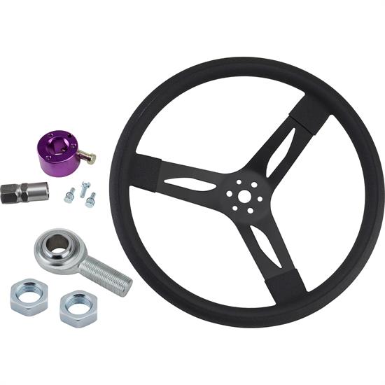 Steel Dish Steering Wheel Combo - 15 Inch