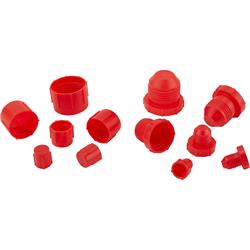Speedway Plastic AN Fitting Cap and Plug Kit, 72 Pieces