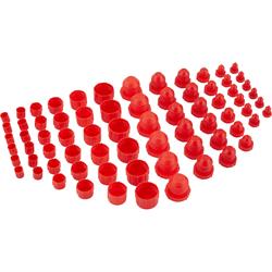 Speedway Plastic AN Fitting Cap and Plug Kit, 72 Pieces