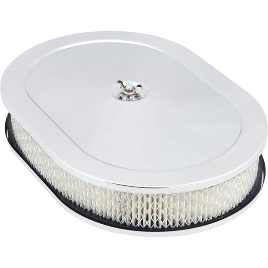 Speedway Chrome Oval Air Cleaner, 12 Inch