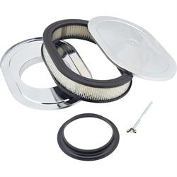 Speedway Chrome Oval Air Cleaner, 12 Inch