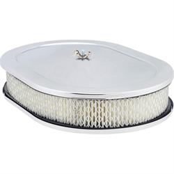 Speedway Chrome Oval Air Cleaner, 12 Inch