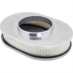 Ball Milled Billet Aluminum Oval Air Cleaner, 12 Inch