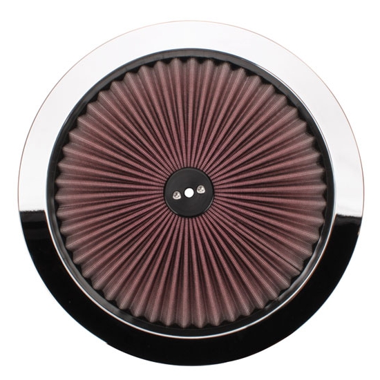 Speedway Super Flow 14 Inch Air Filter Top, Chrome