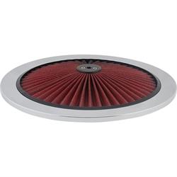 Speedway Super Flow 14 Inch Air Filter Top, Chrome