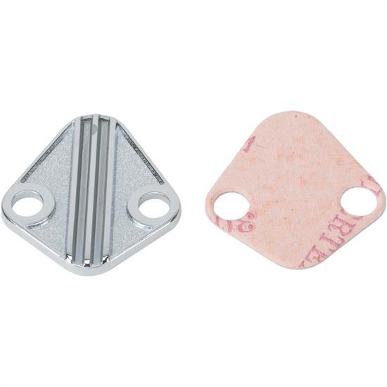 Chrome B/B Chevy Fuel Pump Blockoff