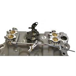 Chevy SBC Rochester 2-Jet 2G Tri-Power 3x2 Carb Kit w/ Linkage