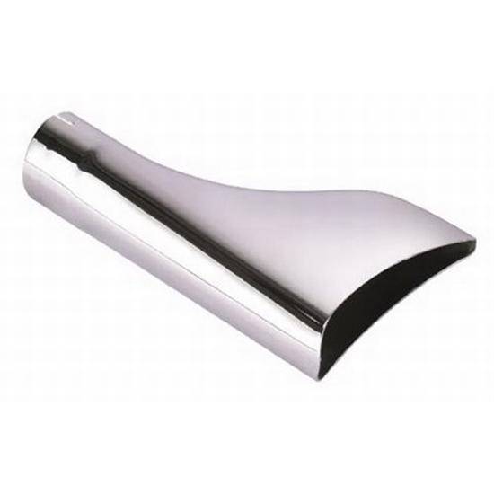 Patriot Exhaust H2950 Chrome Fish Tail Tip, 8 Inch Long