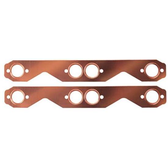 Small Block Chevy Copper Exhaust Gasket, Round Port