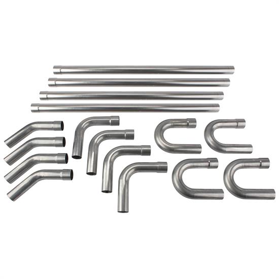 Universal Stainless Steel Dual Exhaust Mandrel Bend Kit, 3 Inch