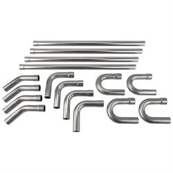 Universal Stainless Steel Dual Exhaust Mandrel Bend Kit, 3 Inch