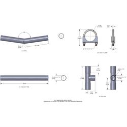 Universal Dual Exhaust H-Pipe Balance Tube Kit, 2-1/2 Inch