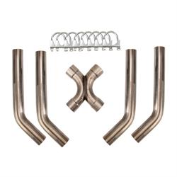 Universal Dual Exhaust Mandrel X-Pipe Balance Tube Kit, 2-1/2 Inch