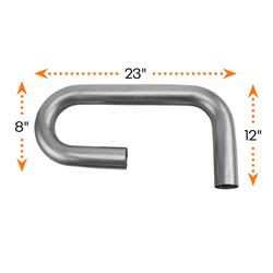 Combo Exhaust Pipe Mandrel Bend/Header Tubing, Mild Steel, 1-5/8"