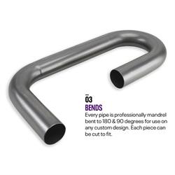 Combo Exhaust Pipe Mandrel Bend/Header Tubing, Mild Steel, 1-5/8"