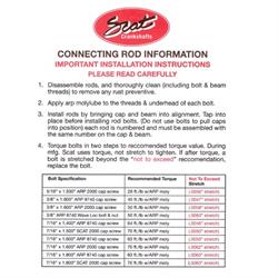 Scat 2-350-6125-2000-QLS Q-Lite S/B Chevy Rods, 2 In Journal, 6.125 In