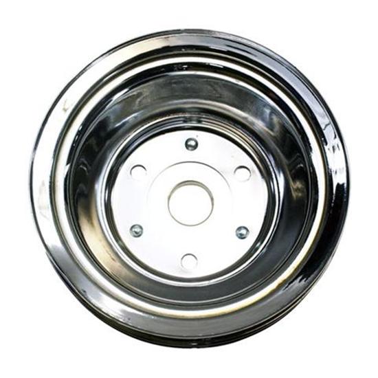 1969-85 Small Block Chevy Triple Groove Lower Pulley, Long Water Pump