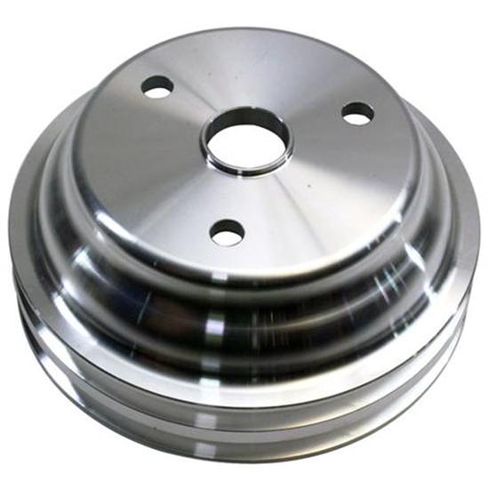 1969-1985 Small Block Chevy Aluminum Double Lower Pulley, Long Pump