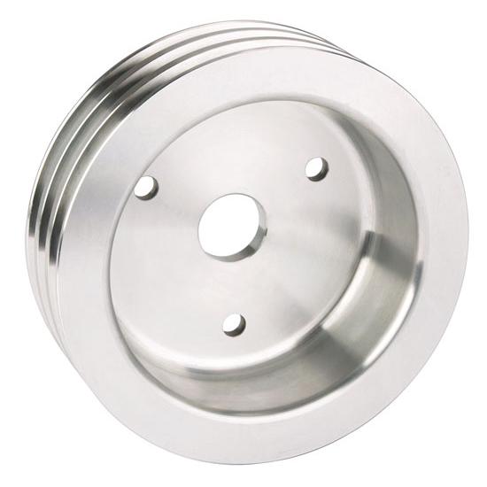 Small Block Chevy Aluminum Triple Lower Pulley, Short Pump