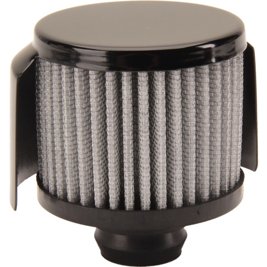 Black Push-In Valve Cover Breather With Shield