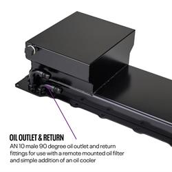LS Swap Conversion Low Profile Oil Pan, Black, 90 Degree 10 AN
