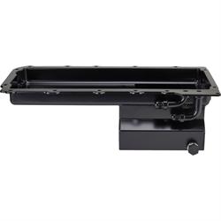 LS Swap Conversion Low Profile Oil Pan, Black, 90 Degree 10 AN