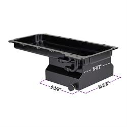 LS Swap Conversion Low Profile Oil Pan, Black, 90 Degree 10 AN