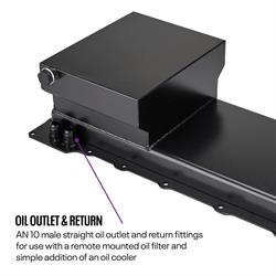 LS Engine Swap Conversion Low Profile Oil Pan, Black, 10 AN