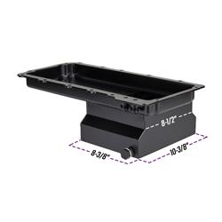 LS Engine Swap Conversion Low Profile Oil Pan, Black, 10 AN