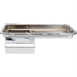 LS Engine Swap Conversion Low Profile Oil Pan, Chrome, 10 AN