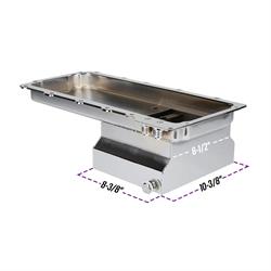 LS Engine Swap Conversion Low Profile Oil Pan, Chrome, 10 AN