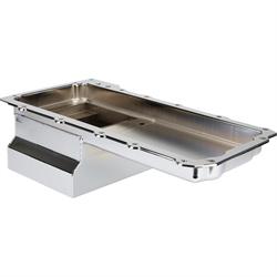 LS Engine Swap Conversion Low Profile Oil Pan, Chrome, 10 AN
