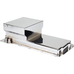 LS Engine Swap Conversion Low Profile Oil Pan, Chrome, 10 AN
