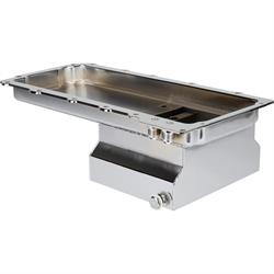 LS Engine Swap Conversion Low Profile Oil Pan, Chrome, 10 AN
