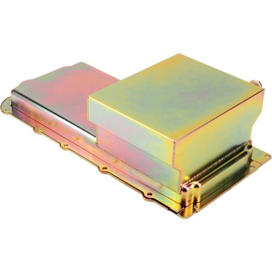 LS Swap Steel Race Oil Pan, 7 Quart, Zinc, -10 AN Fitting